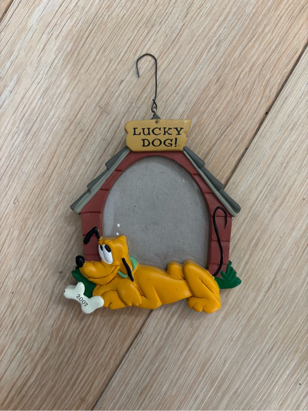 Hallmark Disney Pluto Doghouse Ornament Lucky Dog 2007 Picture Frame Magnet
